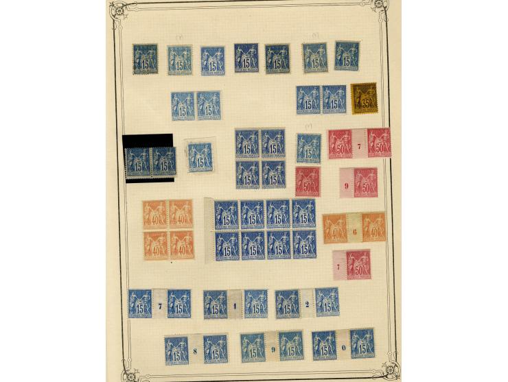 1877/92, Allegorie, schöne postfrische und ungebrauchte Sammlung mit vielen besseren Werten, dabei Mi.-Nr. 46(8), 47(3), 51(1