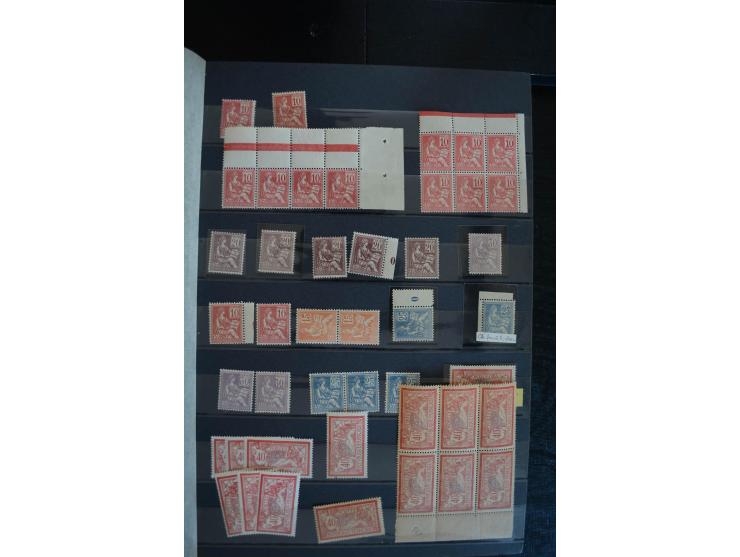 1900/39, sehr hochwertige ungebrauchte und postfrische Lagerpartie, teils in Einheiten, außerdem GC-Papiere, Druckdaten und w