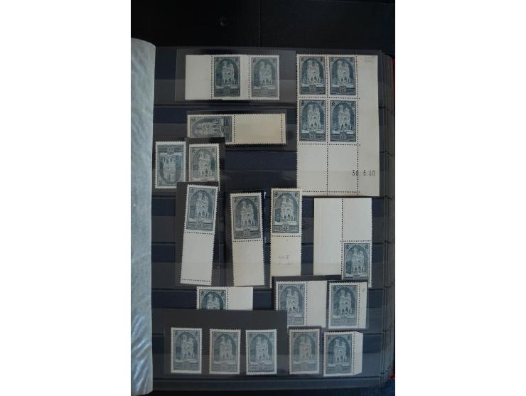 1900/39, sehr hochwertige ungebrauchte und postfrische Lagerpartie, teils in Einheiten, außerdem GC-Papiere, Druckdaten und w