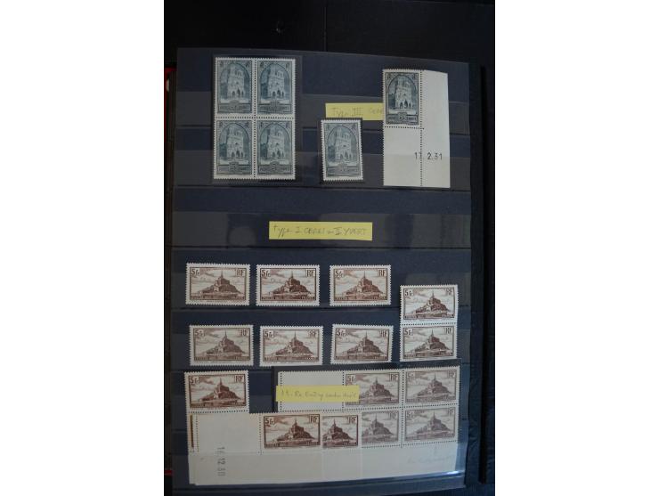 1900/39, sehr hochwertige ungebrauchte und postfrische Lagerpartie, teils in Einheiten, außerdem GC-Papiere, Druckdaten und w