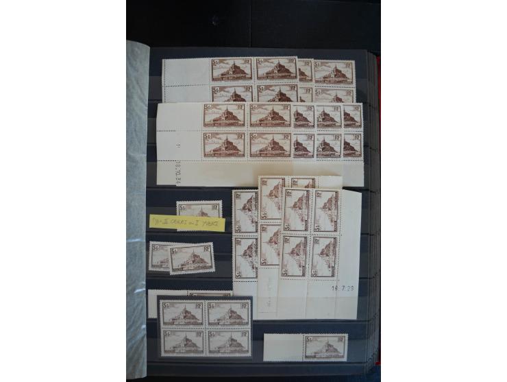 1900/39, sehr hochwertige ungebrauchte und postfrische Lagerpartie, teils in Einheiten, außerdem GC-Papiere, Druckdaten und w