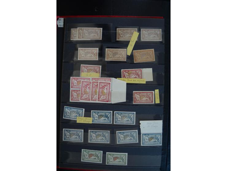 1900/39, sehr hochwertige ungebrauchte und postfrische Lagerpartie, teils in Einheiten, außerdem GC-Papiere, Druckdaten und w