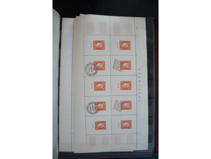 1900/39, sehr hochwertige ungebrauchte und postfrische Lagerpartie, teils in Einheiten, außerdem GC-Papiere, Druckdaten und w
