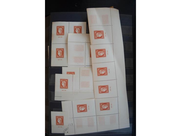 1900/39, sehr hochwertige ungebrauchte und postfrische Lagerpartie, teils in Einheiten, außerdem GC-Papiere, Druckdaten und w