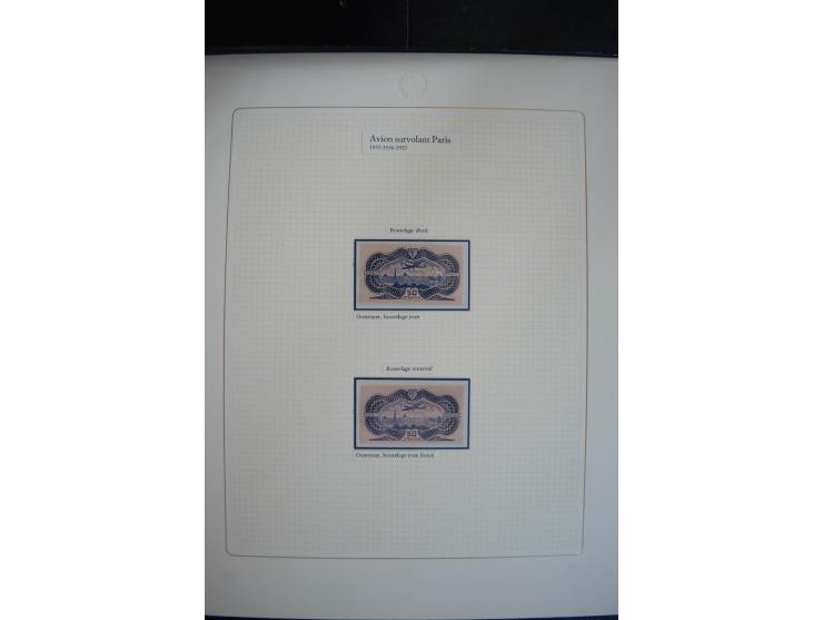 1927/87, Sammlung der Flugpost-Ausgaben mit vielen Eckrand-4er-Blocks mit Druckdaten, einigen Probedrucken etc., dabei u.a. M