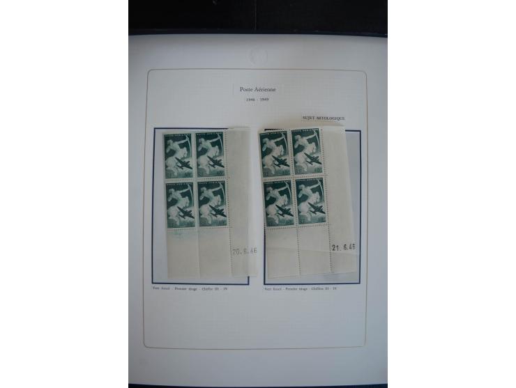 1927/87, Sammlung der Flugpost-Ausgaben mit vielen Eckrand-4er-Blocks mit Druckdaten, einigen Probedrucken etc., dabei u.a. M