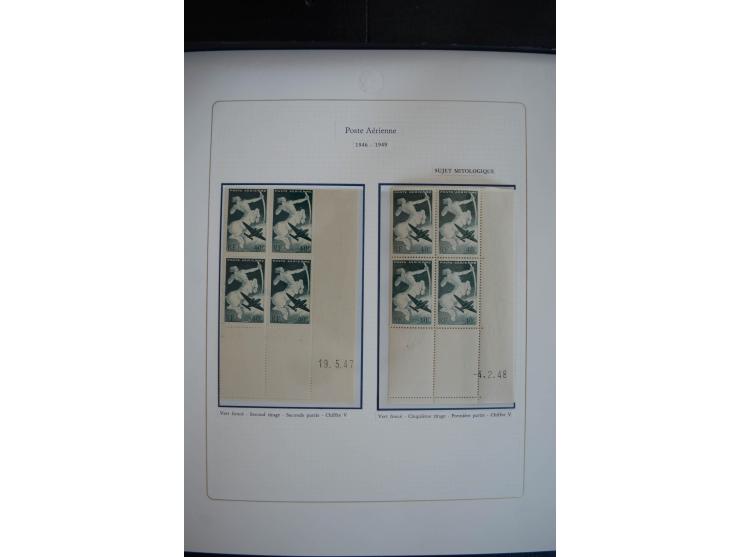 1927/87, Sammlung der Flugpost-Ausgaben mit vielen Eckrand-4er-Blocks mit Druckdaten, einigen Probedrucken etc., dabei u.a. M