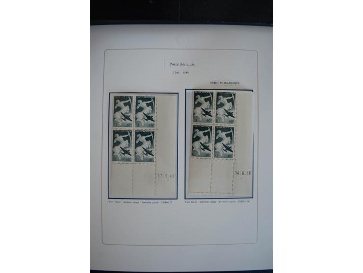 1927/87, Sammlung der Flugpost-Ausgaben mit vielen Eckrand-4er-Blocks mit Druckdaten, einigen Probedrucken etc., dabei u.a. M