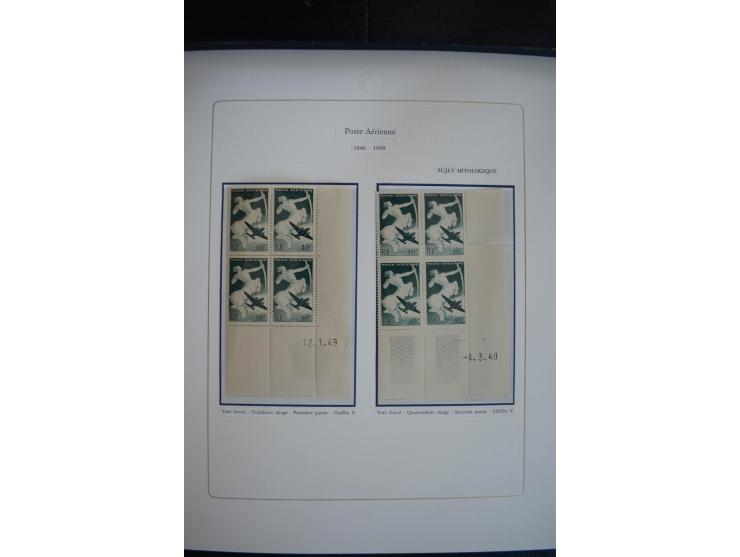 1927/87, Sammlung der Flugpost-Ausgaben mit vielen Eckrand-4er-Blocks mit Druckdaten, einigen Probedrucken etc., dabei u.a. M
