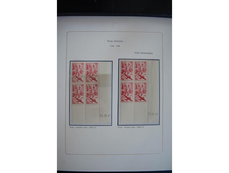 1927/87, Sammlung der Flugpost-Ausgaben mit vielen Eckrand-4er-Blocks mit Druckdaten, einigen Probedrucken etc., dabei u.a. M