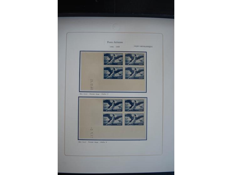 1927/87, Sammlung der Flugpost-Ausgaben mit vielen Eckrand-4er-Blocks mit Druckdaten, einigen Probedrucken etc., dabei u.a. M