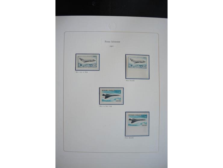 1927/87, Sammlung der Flugpost-Ausgaben mit vielen Eckrand-4er-Blocks mit Druckdaten, einigen Probedrucken etc., dabei u.a. M