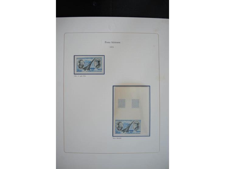 1927/87, Sammlung der Flugpost-Ausgaben mit vielen Eckrand-4er-Blocks mit Druckdaten, einigen Probedrucken etc., dabei u.a. M