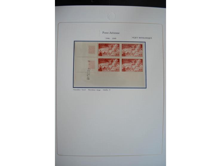 1927/87, Sammlung der Flugpost-Ausgaben mit vielen Eckrand-4er-Blocks mit Druckdaten, einigen Probedrucken etc., dabei u.a. M