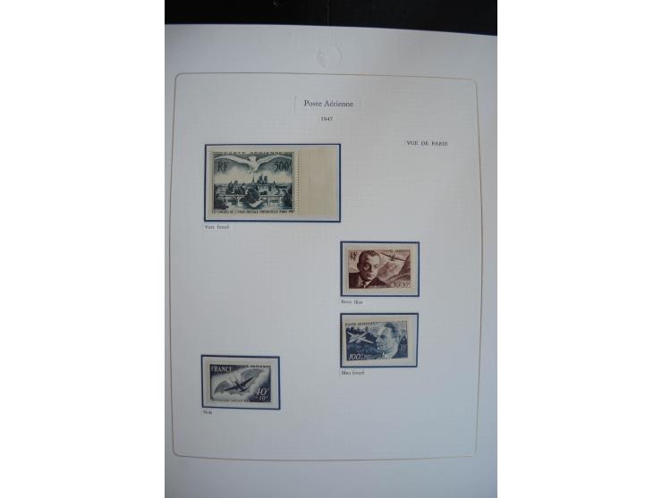 1927/87, Sammlung der Flugpost-Ausgaben mit vielen Eckrand-4er-Blocks mit Druckdaten, einigen Probedrucken etc., dabei u.a. M