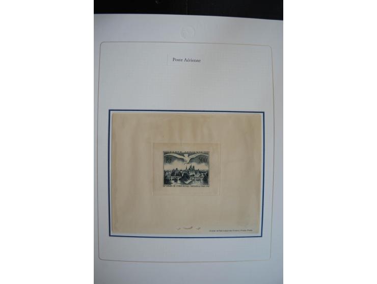 1927/87, Sammlung der Flugpost-Ausgaben mit vielen Eckrand-4er-Blocks mit Druckdaten, einigen Probedrucken etc., dabei u.a. M