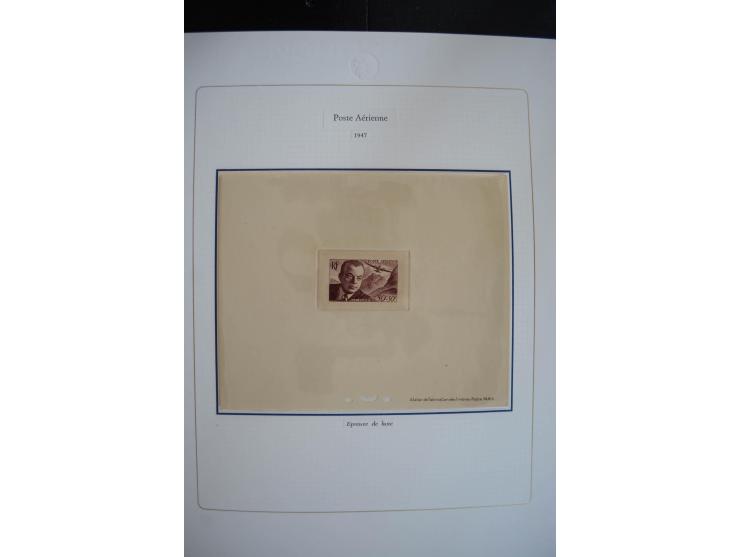 1927/87, Sammlung der Flugpost-Ausgaben mit vielen Eckrand-4er-Blocks mit Druckdaten, einigen Probedrucken etc., dabei u.a. M