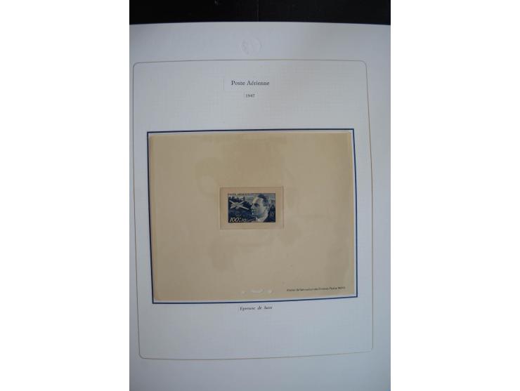 1927/87, Sammlung der Flugpost-Ausgaben mit vielen Eckrand-4er-Blocks mit Druckdaten, einigen Probedrucken etc., dabei u.a. M