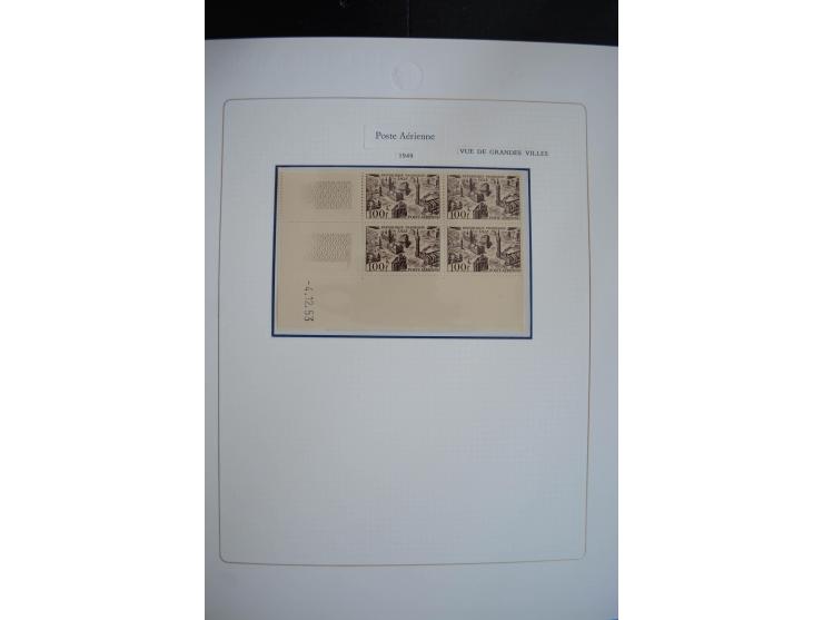 1927/87, Sammlung der Flugpost-Ausgaben mit vielen Eckrand-4er-Blocks mit Druckdaten, einigen Probedrucken etc., dabei u.a. M