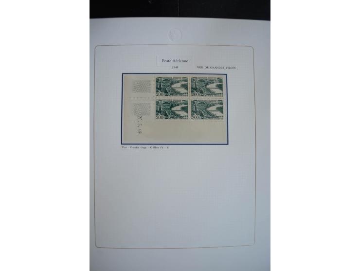 1927/87, Sammlung der Flugpost-Ausgaben mit vielen Eckrand-4er-Blocks mit Druckdaten, einigen Probedrucken etc., dabei u.a. M