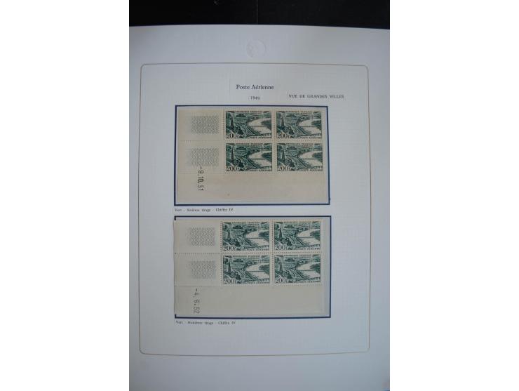 1927/87, Sammlung der Flugpost-Ausgaben mit vielen Eckrand-4er-Blocks mit Druckdaten, einigen Probedrucken etc., dabei u.a. M