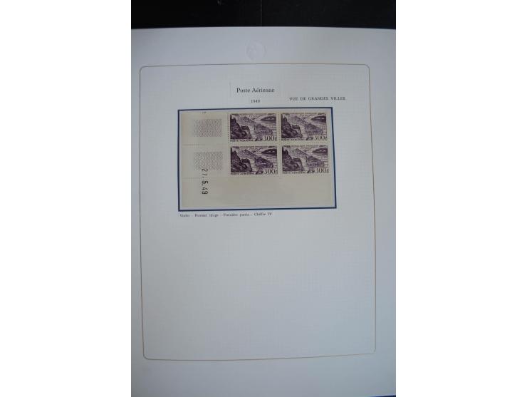 1927/87, Sammlung der Flugpost-Ausgaben mit vielen Eckrand-4er-Blocks mit Druckdaten, einigen Probedrucken etc., dabei u.a. M