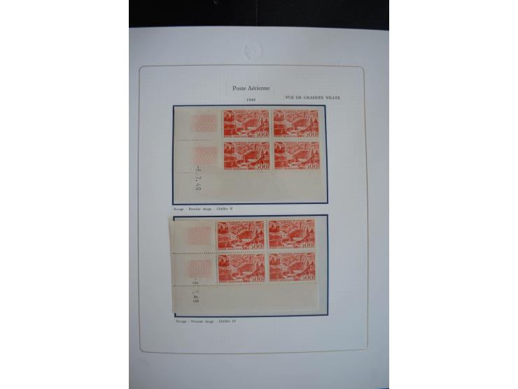 1927/87, Sammlung der Flugpost-Ausgaben mit vielen Eckrand-4er-Blocks mit Druckdaten, einigen Probedrucken etc., dabei u.a. M