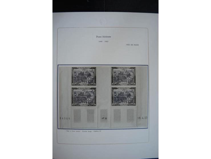 1927/87, Sammlung der Flugpost-Ausgaben mit vielen Eckrand-4er-Blocks mit Druckdaten, einigen Probedrucken etc., dabei u.a. M
