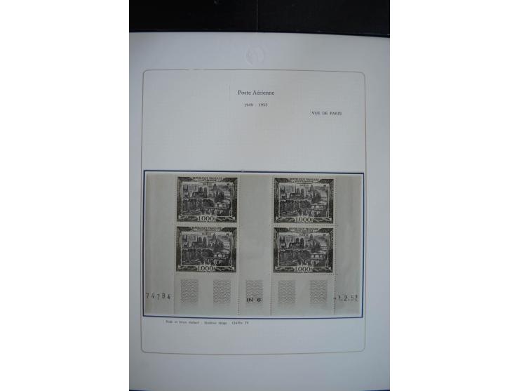 1927/87, Sammlung der Flugpost-Ausgaben mit vielen Eckrand-4er-Blocks mit Druckdaten, einigen Probedrucken etc., dabei u.a. M