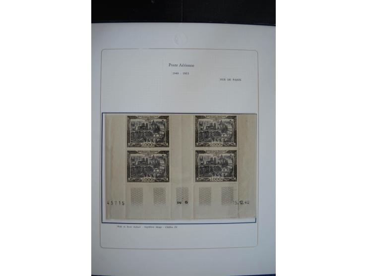1927/87, Sammlung der Flugpost-Ausgaben mit vielen Eckrand-4er-Blocks mit Druckdaten, einigen Probedrucken etc., dabei u.a. M
