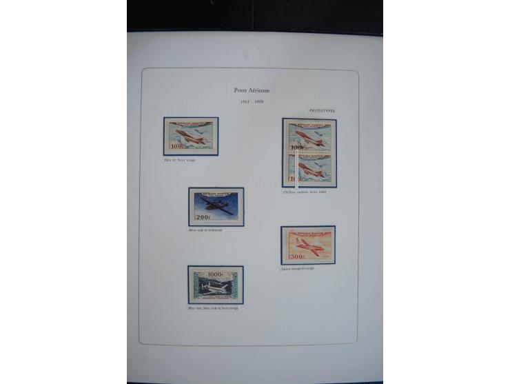 1927/87, Sammlung der Flugpost-Ausgaben mit vielen Eckrand-4er-Blocks mit Druckdaten, einigen Probedrucken etc., dabei u.a. M