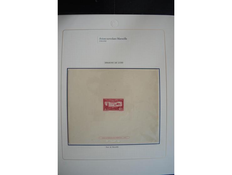 1927/87, Sammlung der Flugpost-Ausgaben mit vielen Eckrand-4er-Blocks mit Druckdaten, einigen Probedrucken etc., dabei u.a. M