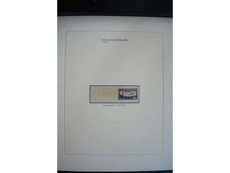1927/87, Sammlung der Flugpost-Ausgaben mit vielen Eckrand-4er-Blocks mit Druckdaten, einigen Probedrucken etc., dabei u.a. M