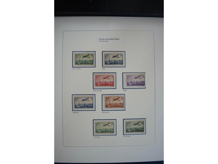 1927/87, Sammlung der Flugpost-Ausgaben mit vielen Eckrand-4er-Blocks mit Druckdaten, einigen Probedrucken etc., dabei u.a. M
