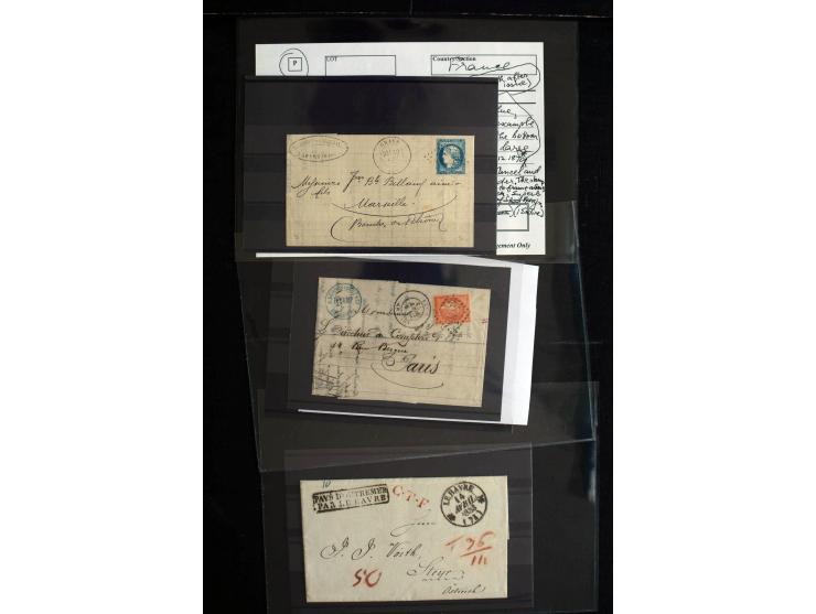 1839/1955 (ca), ca. 65 Briefe und Karten ab Vorphila mit Schwerpunkt bis ca. 1875, dabei interessante Stempel, bessere Franka