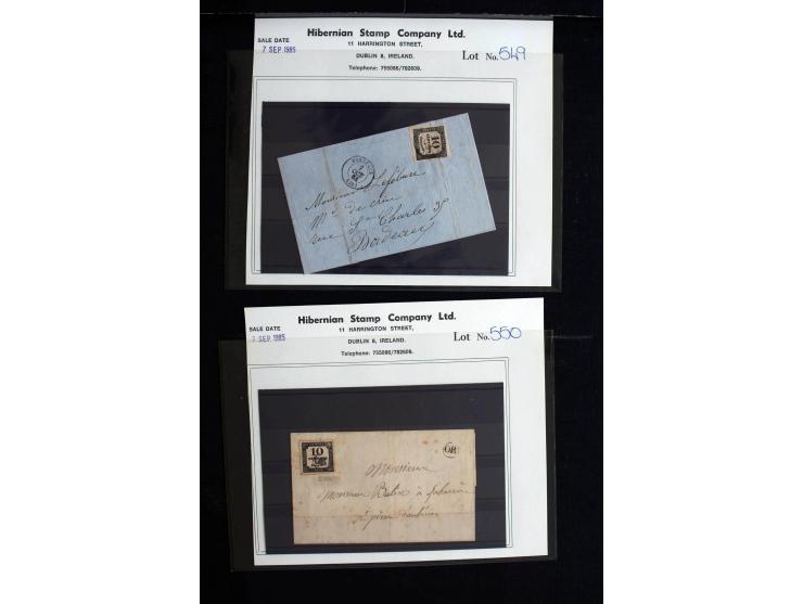 1839/1955 (ca), ca. 65 Briefe und Karten ab Vorphila mit Schwerpunkt bis ca. 1875, dabei interessante Stempel, bessere Franka