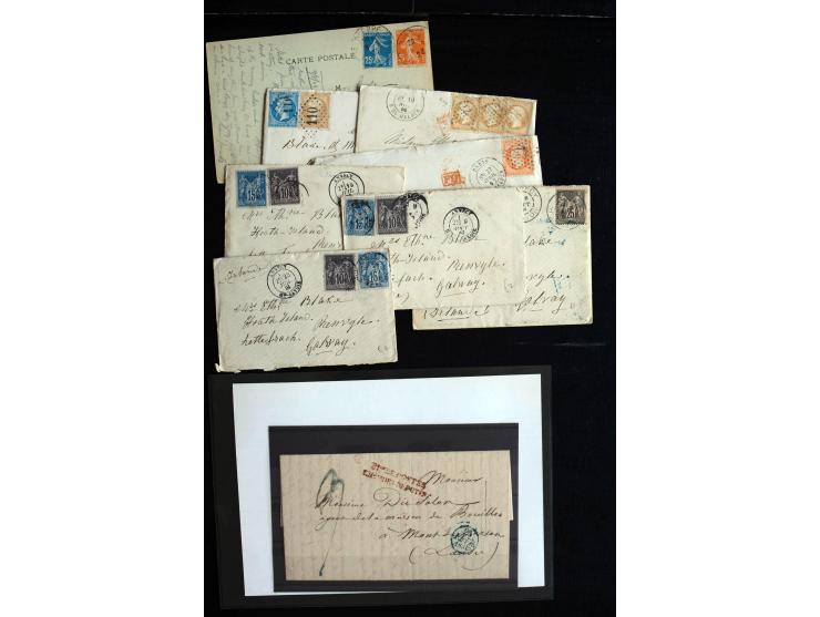 1839/1955 (ca), ca. 65 Briefe und Karten ab Vorphila mit Schwerpunkt bis ca. 1875, dabei interessante Stempel, bessere Franka