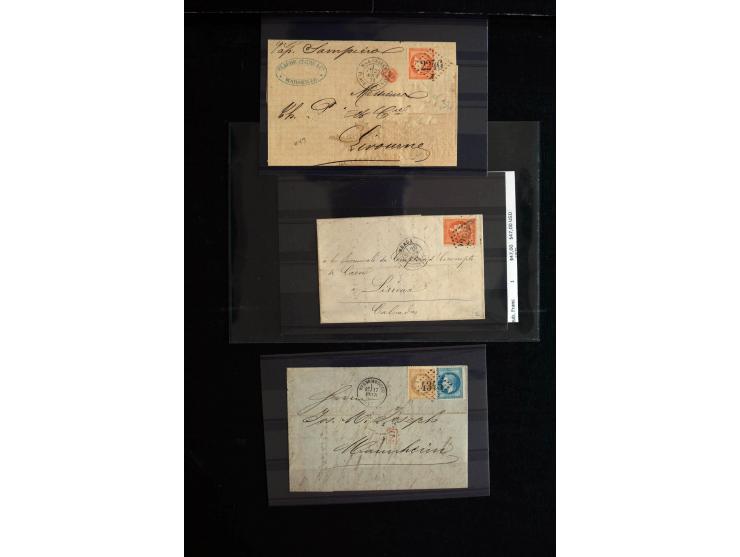 1839/1955 (ca), ca. 65 Briefe und Karten ab Vorphila mit Schwerpunkt bis ca. 1875, dabei interessante Stempel, bessere Franka