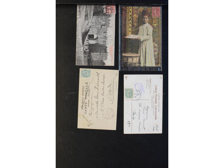 1863/1928 (ca.), Post in Palästina, 23 Briefe und Karten, dabei Frankreich Mi.-Nr. 20 und 23 mit GC 5089 auf Brief nach Züric