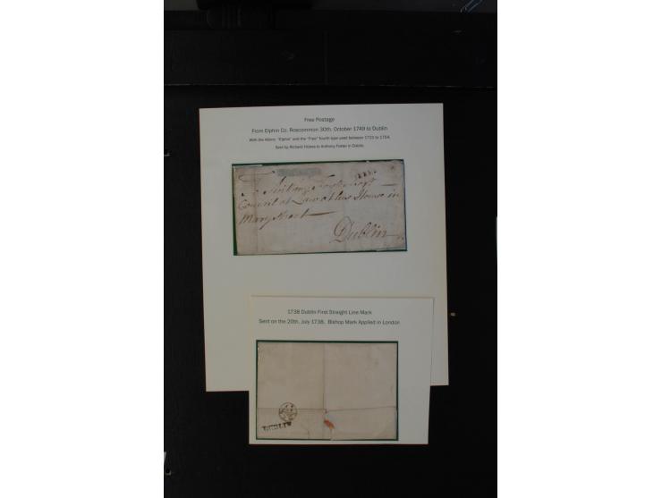 1712/1830 (ca.), aufgezogene Sammlung von rund 61 Briefen in sehr schöner Erhaltung, dabei Bishop Marks sowie viele 'Provinci