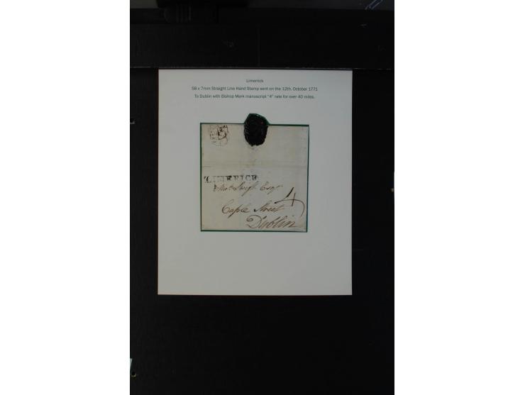 1712/1830 (ca.), aufgezogene Sammlung von rund 61 Briefen in sehr schöner Erhaltung, dabei Bishop Marks sowie viele 'Provinci