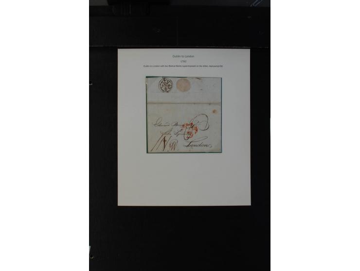 1712/1830 (ca.), aufgezogene Sammlung von rund 61 Briefen in sehr schöner Erhaltung, dabei Bishop Marks sowie viele 'Provinci