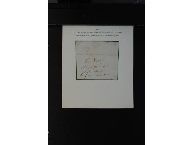 1712/1830 (ca.), aufgezogene Sammlung von rund 61 Briefen in sehr schöner Erhaltung, dabei Bishop Marks sowie viele 'Provinci