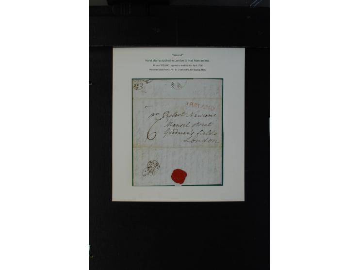 1712/1830 (ca.), aufgezogene Sammlung von rund 61 Briefen in sehr schöner Erhaltung, dabei Bishop Marks sowie viele 'Provinci