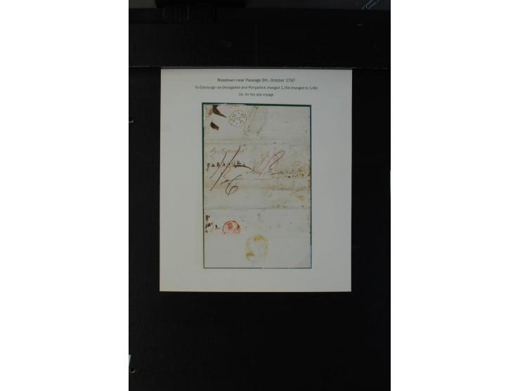 1712/1830 (ca.), aufgezogene Sammlung von rund 61 Briefen in sehr schöner Erhaltung, dabei Bishop Marks sowie viele 'Provinci