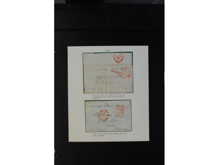 1712/1830 (ca.), aufgezogene Sammlung von rund 61 Briefen in sehr schöner Erhaltung, dabei Bishop Marks sowie viele 'Provinci
