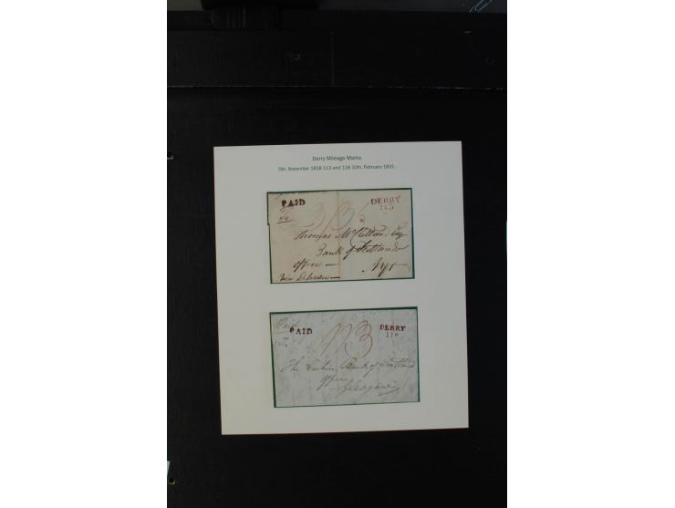1712/1830 (ca.), aufgezogene Sammlung von rund 61 Briefen in sehr schöner Erhaltung, dabei Bishop Marks sowie viele 'Provinci