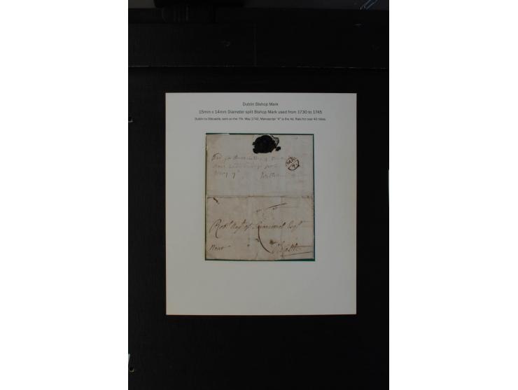 1712/1830 (ca.), aufgezogene Sammlung von rund 61 Briefen in sehr schöner Erhaltung, dabei Bishop Marks sowie viele 'Provinci