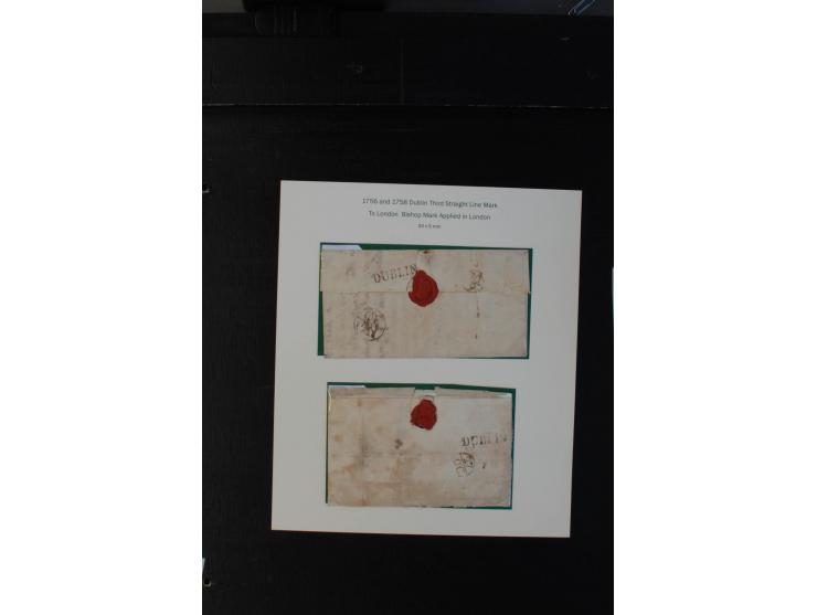 1712/1830 (ca.), aufgezogene Sammlung von rund 61 Briefen in sehr schöner Erhaltung, dabei Bishop Marks sowie viele 'Provinci