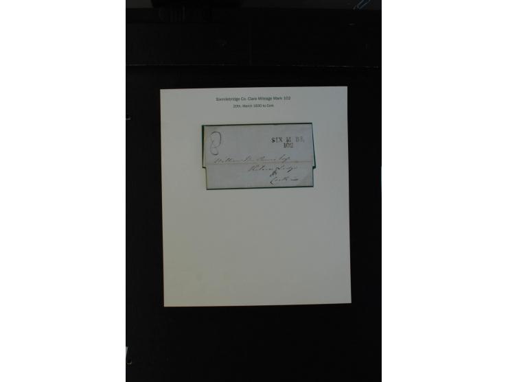 1712/1830 (ca.), aufgezogene Sammlung von rund 61 Briefen in sehr schöner Erhaltung, dabei Bishop Marks sowie viele 'Provinci